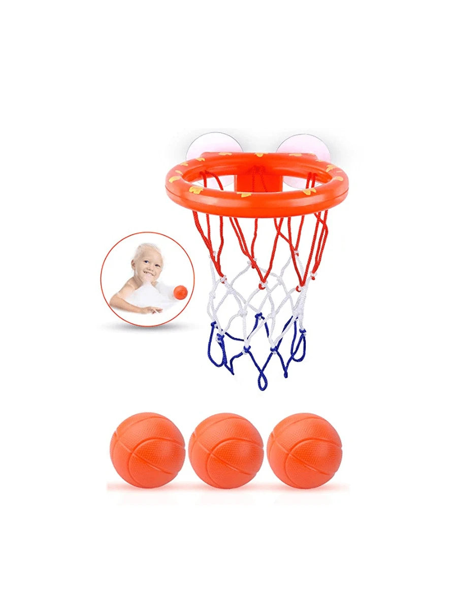 1Pc Kids Bath Basketball Hoop Toy - Suction Cup Mini Basketball Playset for Bathtub, Indoor Parent-Child Interaction Game, Birthday Gift
