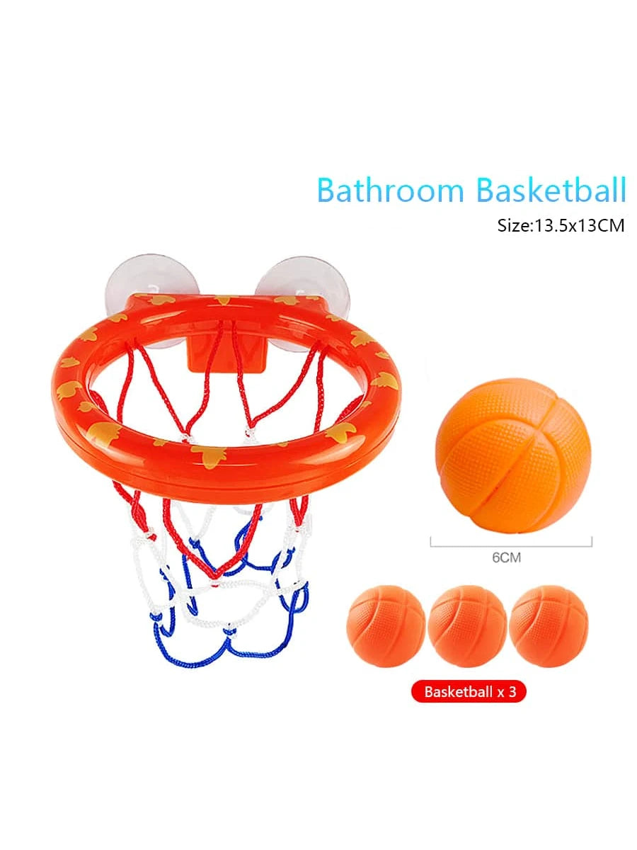 1Pc Kids Bath Basketball Hoop Toy - Suction Cup Mini Basketball Playset for Bathtub, Indoor Parent-Child Interaction Game, Birthday Gift